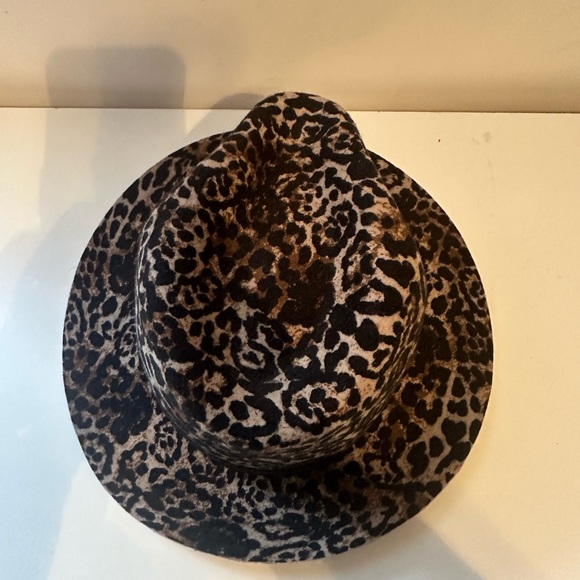 Grevi leopard Wool felt fedora Hat Women’s OS Made In Italy - Picture 5 of 8